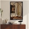 Image 1 : BLACK METAL FRAMED HANGING WALL MIRROR WITH