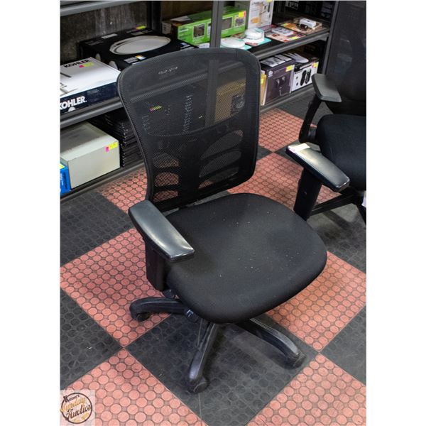 BLACK ERGONOMICAL BACK SUPPORT OFFICE CHAIRS WITH