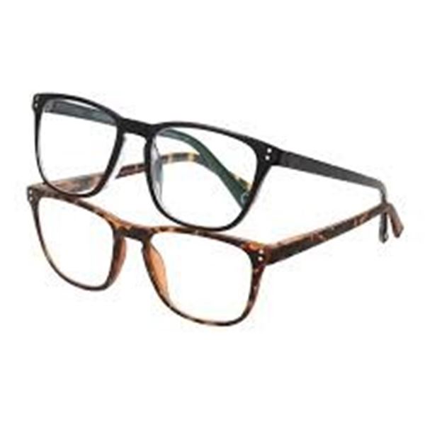 NEW 2 PAIRS FOSTER GRANT BLUE LIGHT READING GLASS