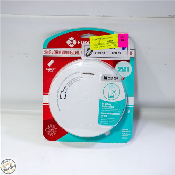 BRAND NEW FIRST ALERT SMOKE AND CARBON MONOXIDE