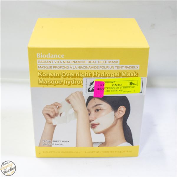 BIODANCE PACK OF 24 SHEETS OF OVERNIGHT HYDROGEL