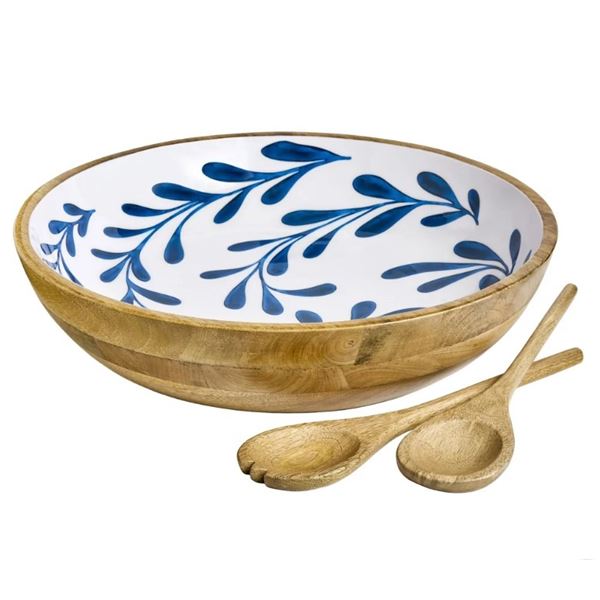 BRAND NEW TULA 3 PC MANGO WOOD SERVING BOWL SET