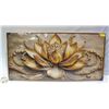 Image 1 : NEW WOOD FRAMED GOLD PETAL WALL ART