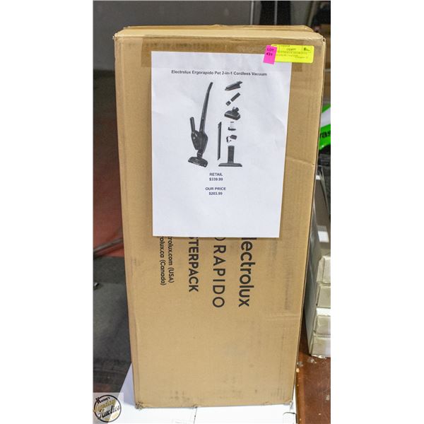 NEW ELECTROLUX ERGORAPIDA CORDLESS PET VACUUM