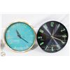 Image 1 : 2 NEW DRIINI BRAND ROUND WALL CLOCKS SOLD TOGETHER