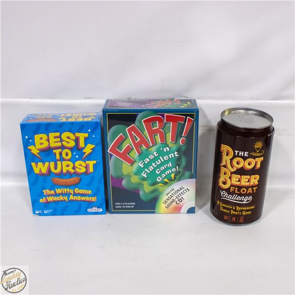 SEALED 3 NOVELTY GAMES BEST OF