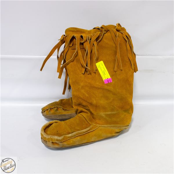 HAND MADE DEER SKIN XL BOOTS WITH
