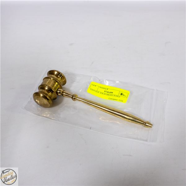 VINTAGE SOLID BRASS JUDGE