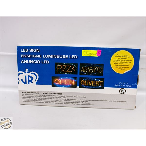 LED OPEN SIGN COMES WITH CHAINS TO HANG