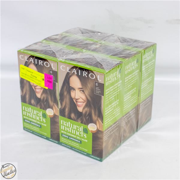 LOT OF 6 CLARIOL NATURAL INSTINCTS NUMBER 6 LIGHT-