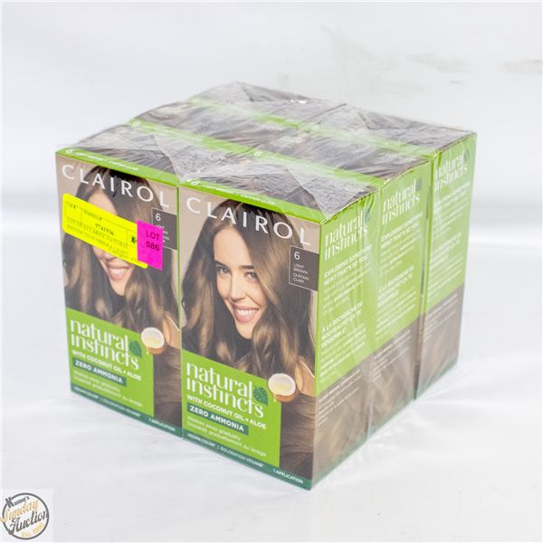 LOT OF 6 CLARIOL NATURAL INSTINCTS NUMBER 6 LIGHT-