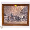 Image 1 : JACK LEE MCLEAN VINTAGE PRINT 2 COWBOYS 4 HORSES