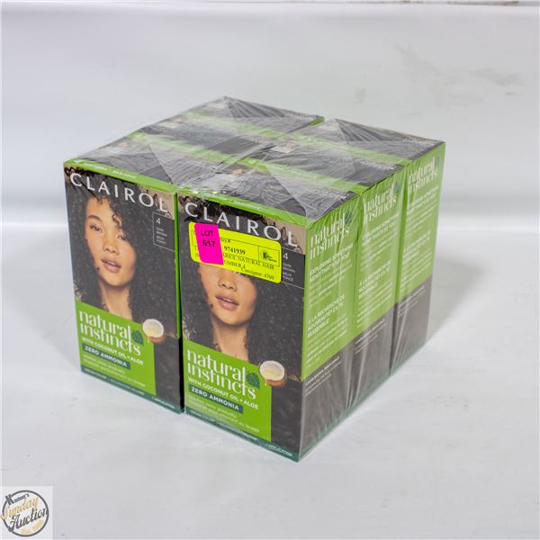 LOT OF 6 CLARIOL NATURAL HAIR INSTINCTS NUMBER 4