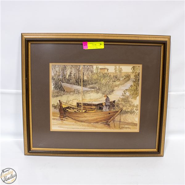 MEREDITH EVANS PRINT YORK BOATS YARD FORT EDM.