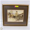 Image 1 : MEREDITH EVANS PRINT WINDMILL+FARM YARD FORT EDM.