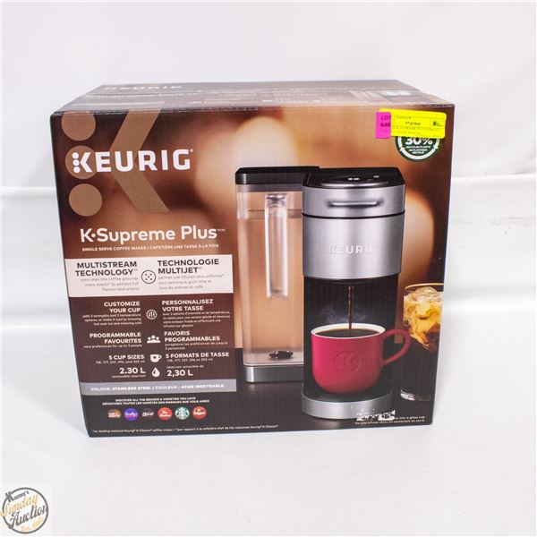 KEURIG K SUPREME PLUS SINGLE SERVE COFFEE MAKER