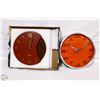 Image 1 : 2 NEW DRIINI BRAND ROUND WALL CLOCKS SOLD TOGETHER