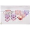 Image 1 : LOT OF PINK AND PURPLE BUBBLE GLASS MUGS