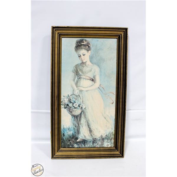 LARGE VINTAGE FRAMED PRINT