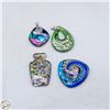 Image 1 : LOT OF 4 MURANO-STYLE GLASS