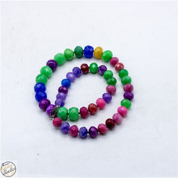 MULTI-STONE NECKLACE 925 CLASP