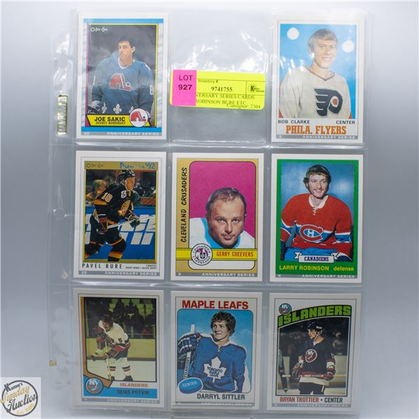 8 ANNIVERSARY SERIES CARDS SAKIC ROBINSON BURE ETC