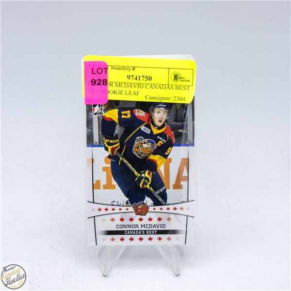 CONNOR MCDAVID CANADAS BEST PRE-ROOKIE LEAF