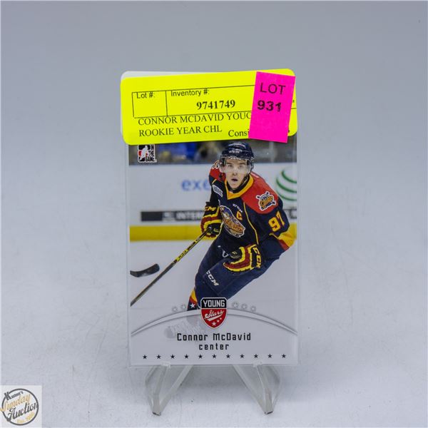 CONNOR MCDAVID YOUGN STARS ROOKIE YEAR CHL