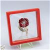 Image 1 : NEW POPPY & RHINESTONES BROOCH 2.6”