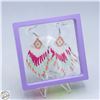 Image 1 : NEW RICE BEADS TASSEL EARRINGS PINKS TEALS PEARLS