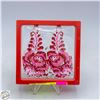 Image 1 : NEW RICE BEADS TASSEL EARRINGS 4.27”X1.57 ROSE