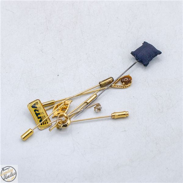 ESTATE TIE PIN COLLECTION ASSORTED ALL TOGETHER