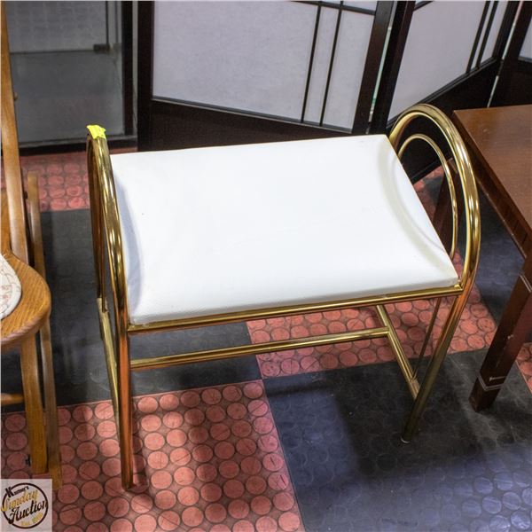VINTAGE BRASS DOORWAY BENCH