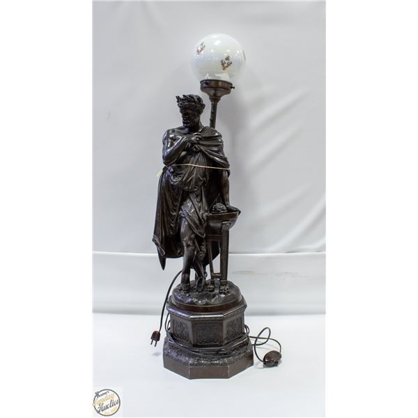 BRONZE NEOCLASSICAL FIGURAL SCULPTURAL TABLE / FLO