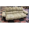 Image 1 : LEATHERETTE/FABRIC FOUTON 89" X 34" X 39"