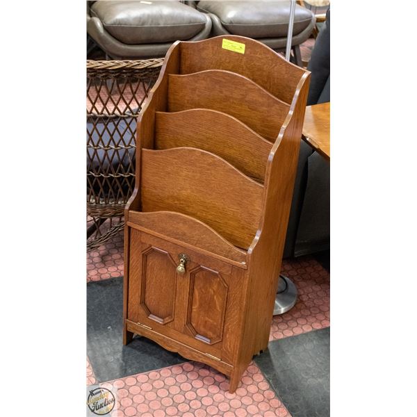 VINTAGE MULTI-TIER WOODEN MAIL ORGANIZER OR