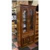 Image 1 : VINTAGE CHINA DISPLAY CABINET 76" X 33" X 15"