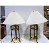 Image 1 : 2 METAL LAMPS WITH SHADES