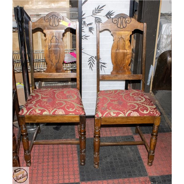 VINTAGE SOLID WOOD CHAIRS