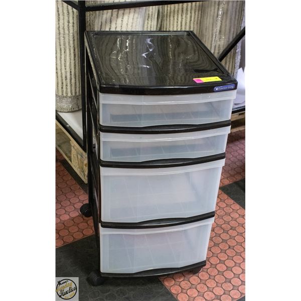 4 DRAWER CRAFT STORAGE ON WHEELS