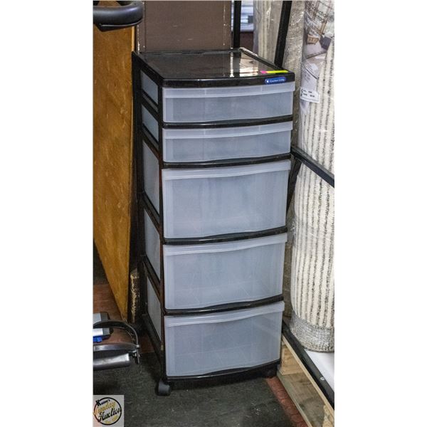 5 DRAWER CRAFT STORAGE ON WHEELS