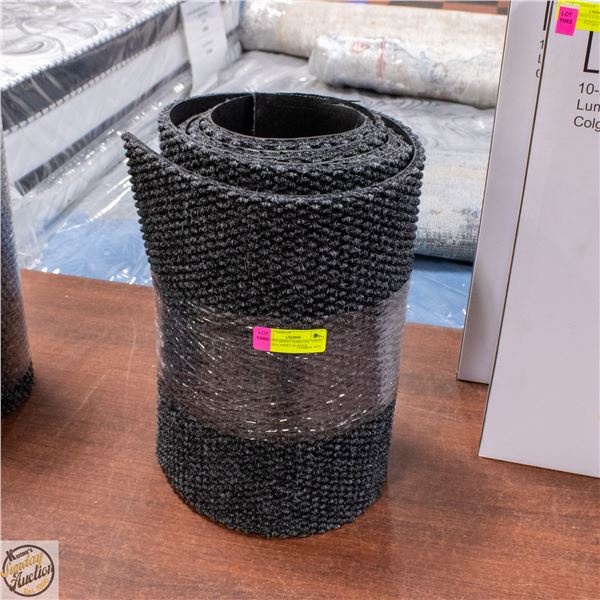 VARIOUS SIZED CHARCOAL VINYL BACKED CARPET RUNNER
