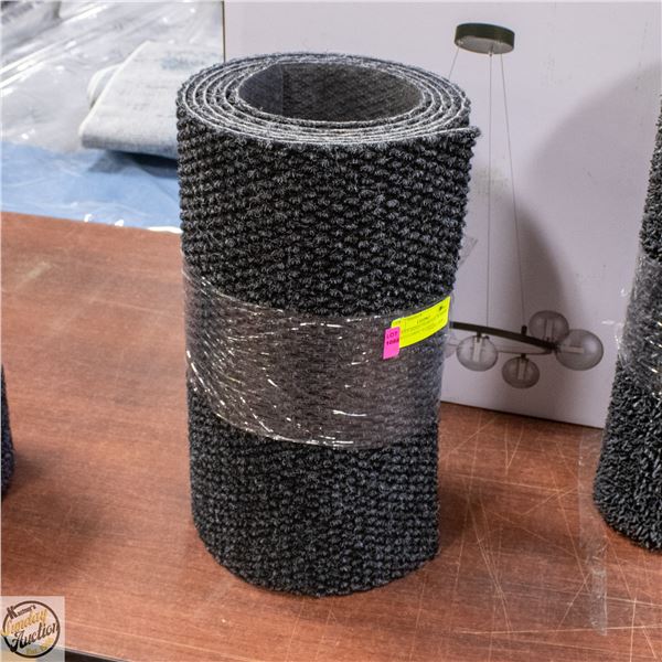 VARIOUS SIZED CHARCOAL RUBBER BACKED CARPET RUNNER