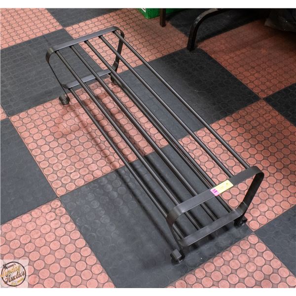 METAL SHOE RACK (35” LONG X 12” DEEP)