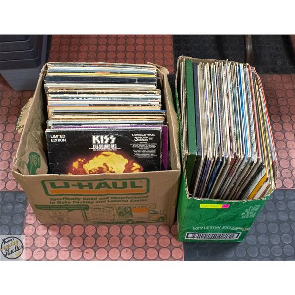 2 BOXES OF VINTAGE VINYL RECORDS