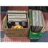 Image 1 : 2 BOXES OF VINTAGE VINYL RECORDS