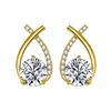 Image 1 : 18KGP 2 CT GRA CERTIFIED FISHTAIL STYLE ROUND BRILLIANT