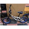 Image 1 : ANIMATOR BRAND WHITE/BLUE TODDLER BIKE