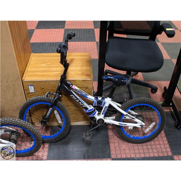 ANIMATOR BRAND WHITE/BLUE TODDLER BIKE
