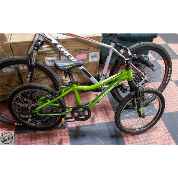 KONA BRAND GREEN KIDS BIKE
